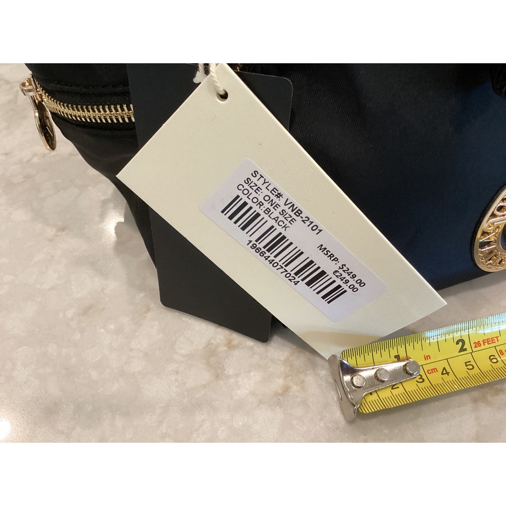 Antik Kraft Nylon Backpack Convertible Straps Gold‎ Accents Small - Picture 7 of 13